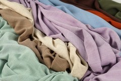 9 Colors Heavy Slub Linen Blend Fabric By the Yard, Rustic Linen