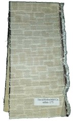 Upholstery Fabric Swatch Ecru w/ Light Tan 18.25″ X 4″ #17 T Quilting Cutouts