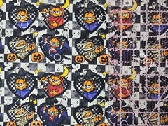 Custom 100% Cotton Woven Fabric Garfield 80s Halloween by the 1/4 Yard 9×56