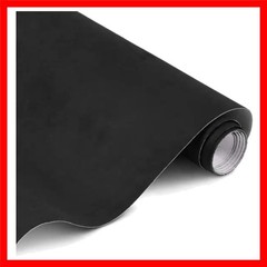 Black Suede Fabric Wrap – 17X70 Inch Suede Wrap for Car Interior – Self-