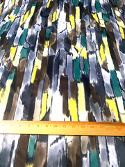 Retro polyester nylon knit fabric-2 way stretch/multicolor print 2 yds 10″ x 66″