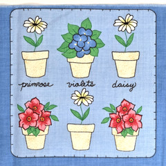 VTG Garden Cheater Quilt 36 Blocks Fabric Traditions NTT 2267 Cotton Fabric 1 YD
