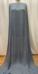 100% French Silk Georgette Slate Blue Muted Steel Grey Fabric 2.5Yards 45″ Wide