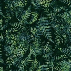 Hoffman Batiks Fabric – Bali Batik – Black/Jade Fern #U2489-216
