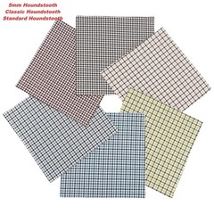 42 PCS 10×10 Inch Houndstooth Cotton Fabric Squares Precut Pattern Quilting