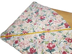 Placton Rounded Large Fabric Piece Multicolor Floral Linen? Cottagecore READ