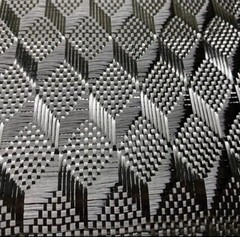 Cubed Jacquard Black Carbon Fiber Fabric Cloth 3K 240g 50cmx100cm