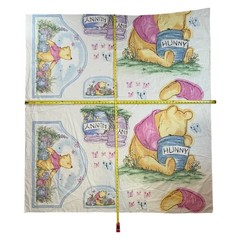 Vintage 1990s Winnie the Pooh Quilting Fabric Panel for Nursery Bedding