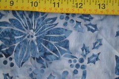 By 1/2 Yd, Blue Floral on Blue Cotton Batik, Indonesia, Hoffman/F-2084-173, B509