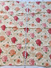VTG Cottage Rose Lattice Home Decor Fabric Spectrum Print over 2 Yds Cottagecore
