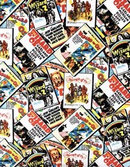 Wizard of Oz fabric cinema film posters Dorothy Judy Garland retro