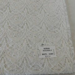 White Lace Fabric Samples 9 Pieces Unique Quality Fabrics Inc Polyester 24.75×14