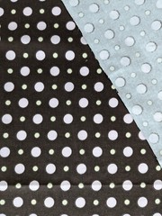 BTY x 44″ PALE PINK POLKA DOTS on Brown Background FCI CLASSIC COTTONS Fabric