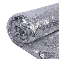 Sequin Fabric For Clothing Toy Decoration Tablecloth DIY Silver 1 Yard