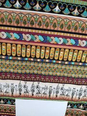 Hi-Fashion Fabric #HF-CM9659 Egyptian Theme Stripe Print BTHY