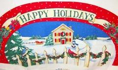 Vtg Fabric Traditions Four Seasons Cut & Sew Fabric Panel Circa 1998 Colorful!!