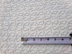 Curly Loops Vintage Chenille Bedspread Fabric, Texturized Blue, 18×12″
