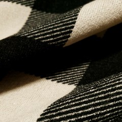 Black Ivory Buffalo Check Sweater Knit Fabric 58″ BTY Soft Brushed Plaid DIY