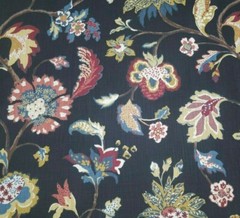 Bromwich Terrain BTY Robert Allen 100% Cotton Slub Duck 54″ Wide Black Jacobean