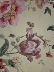 RICHLOOM Platinum Collection Ornate Roses Floral Pink Yellow Sage Large 216″+