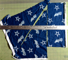 NFL DALLAS COWBOYS SCRAPS 100% COTTON FABRIC 6 PIECES + SOLD AS IS