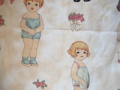 “Paper Dolls ” By Sheryl Rae Marquez Windham Fabric Cotton VTG. RARE 1YX44″W
