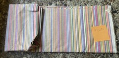 Pretty Striped Homespun Cotton Sewing Fabric Quilting 2 Yards – Muted Multicolor