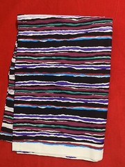 Vintage 80s 90s Striped Cotton Fabric 60×40”