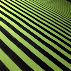 Neon Lime Green Black Striped Chiffon Fabric 58″ By The Yard Half Inch Stripe