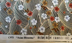 2 YDS Michael Miller Cotton Fabric Asian Blossoms C975 Tiny Floral Waves