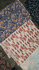 Lot of 11 Large Vintage Fabric Pieces – Floral & Pattern Prints – 1.5×1.5m Each