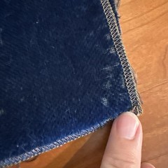 DESIGNER PLUSH MOHAIR BLUE VELVET WOOL MULTIUSE 4 FABRIC SAMPLES 13.5″X17.5″