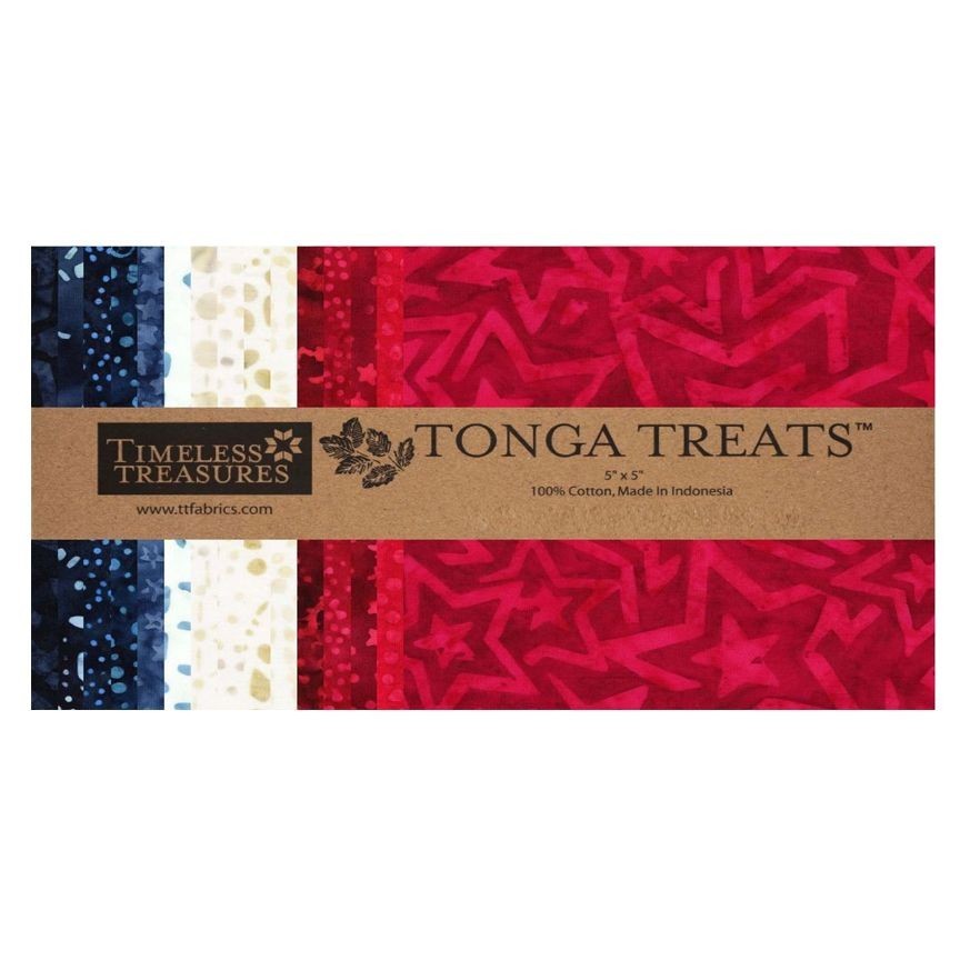Tonga Treats Patriot’s Pride Timeless Treasures Batiks Fabric Precuts (M212.61)