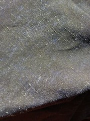 Gambiered Silk Linen Denim Fabric Natural Dye Mud Silk By Half YARD 45momme