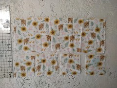 REMNANTS Highland Cow Farm Animals Cotton Double Gauze Swaddle Fabric 6×16