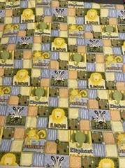 1 yard by 90 inches Debbie Mumm nursery animal cotton fabric lion zebra elephant