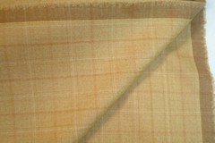 2.86 yds English WOOL Fabric Suiting 9 oz Super 100s Toffee Plaid 103″ BTP