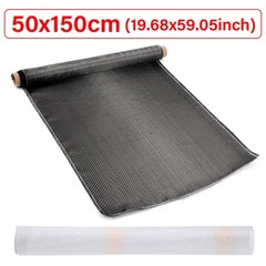 40″ – 118″ Real Carbon Fiber Fabric Cloth Roll 3k 200gsm 2×2 Twill Weave Black