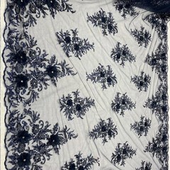 Premium 3D Beaded Lace Fabric – Couture Bridal Dress Material VT-32 by Yard