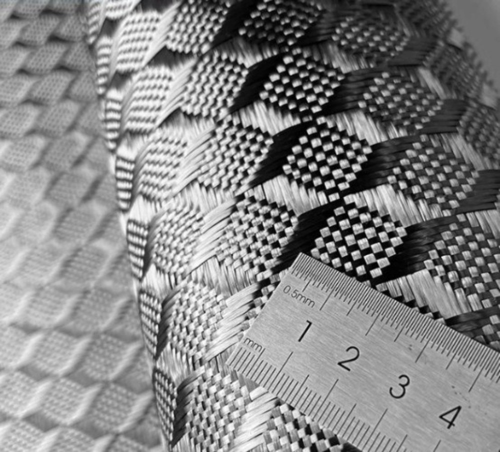 Cubed Jacquard Black Carbon Fiber Fabric Cloth 3K 240g 50cmx100cm