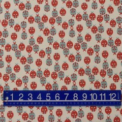 PREMIER PRINTS LADYBUG FORMICA RED BLUE INSECTS NOVELTY FABRIC 6.5 YARDS 54″W