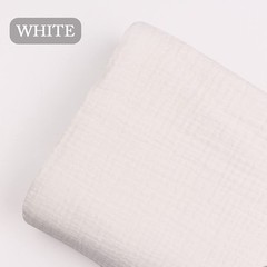 5 Yards White Wrinkle Gauze Cotton Material Sewing Fabric Table Runner Cloth
