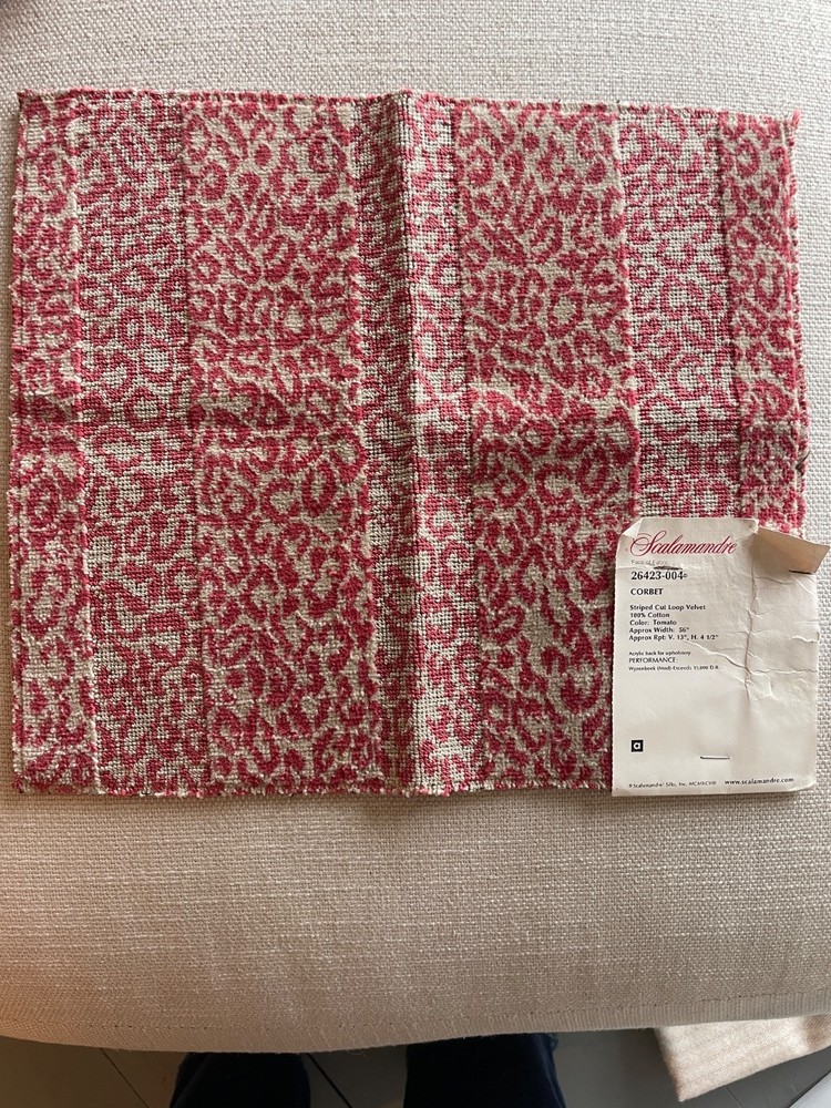 Scalamandre fabric – Corbet in Tomato 1 7/8 yards +