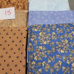 LOT OF 15 FAT QUARTERS COTTON FABRIC ASSTD COLORS & DESIGNS lot 15