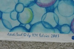 By 1/2 Yd, Turquoise Green Pink Bubbles Quilt Cotton, RJR, Artist’s Touch, P6923