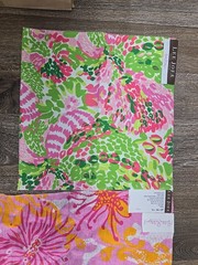 Lilly Pulitzer Lee Jofa Urchin Bimini Fabric Remnant Samples Linen Polyester