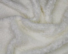 Mary’s Lamb Coral Sherpa Fleece Fabric Material – CREAM