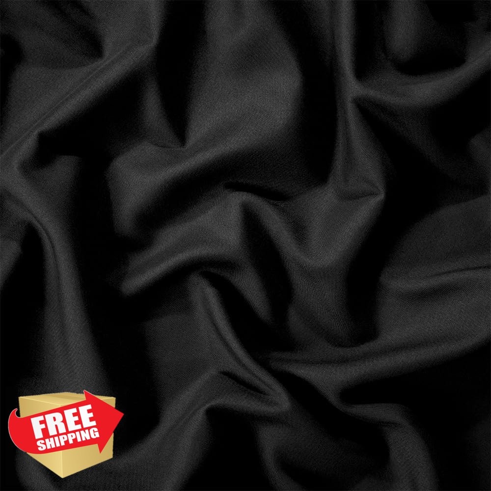Sewdudely Microfiber Fabric Black 56″ 3 Yards