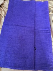 4 3/4 Yds Royal Blue Raw Silk Fabric Soft W/ Nice Drape 2 Pieces 96″ & 76″ X 44w