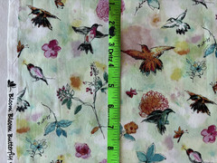 Bloom Bloom Butterfly – Hummingbird Flight Seafoam Fabric by RJR Studio 26″x43″